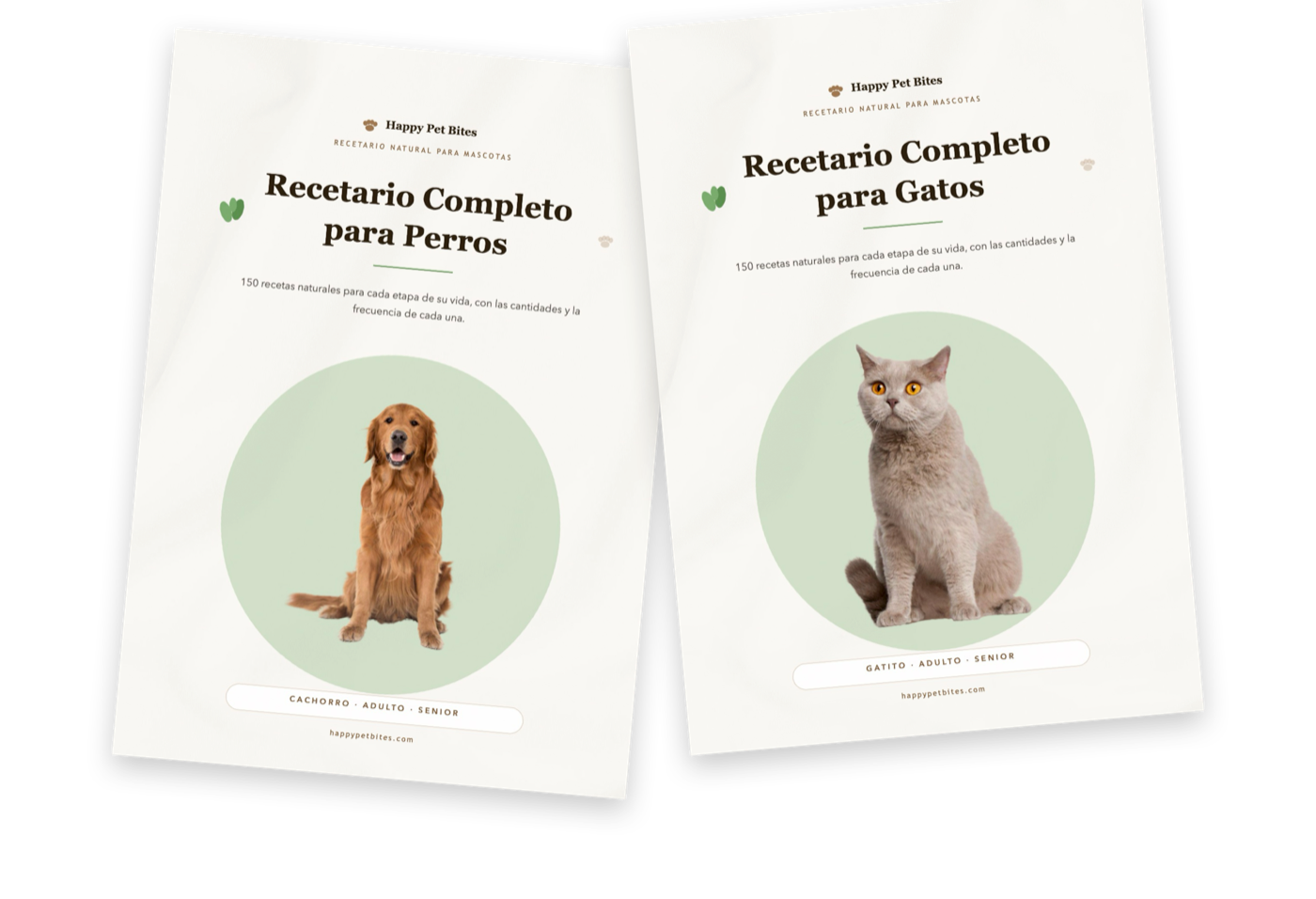 Recetario Completo Happy Pet Bites, para perros y para gatos